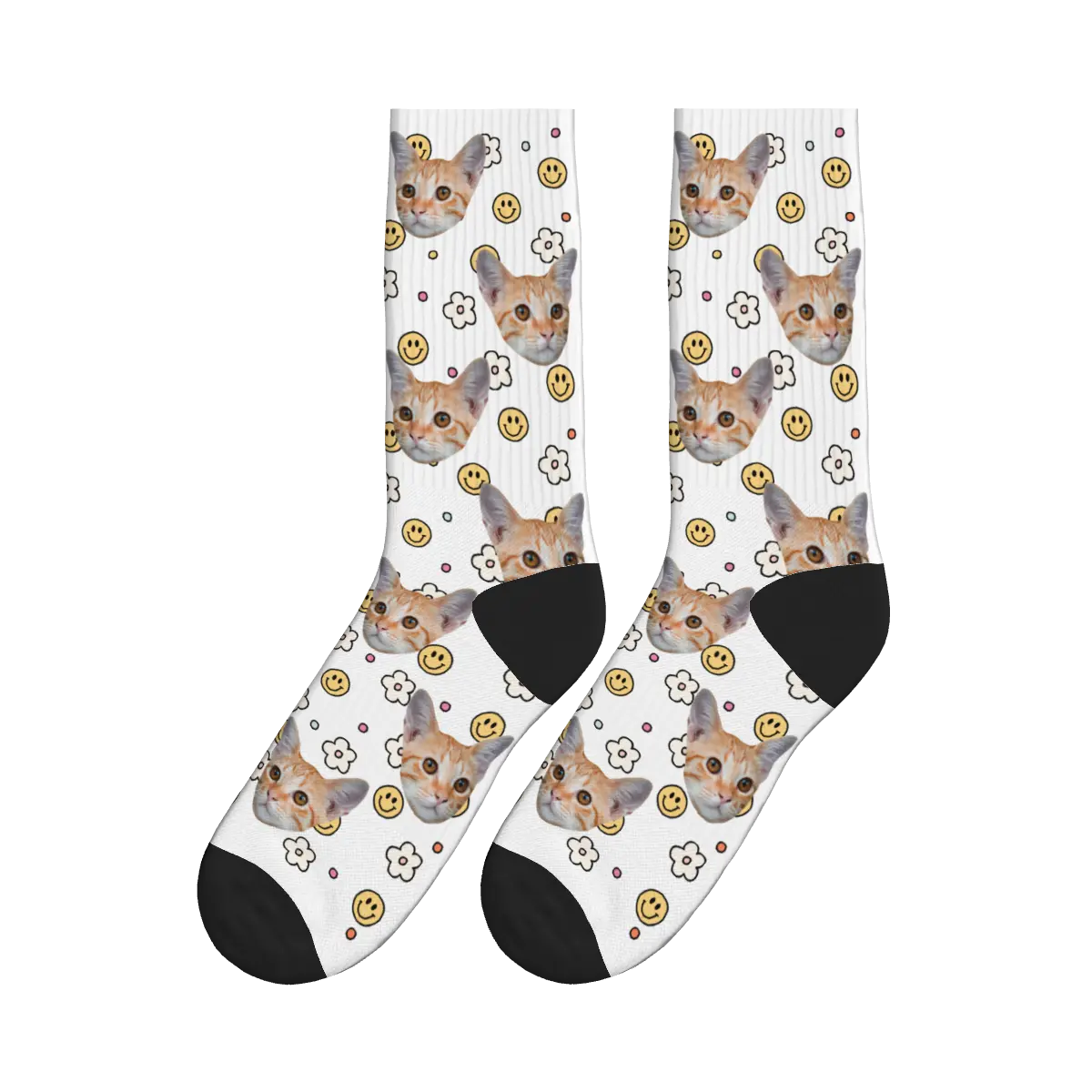 Cats, Smiles & Flowers Socks