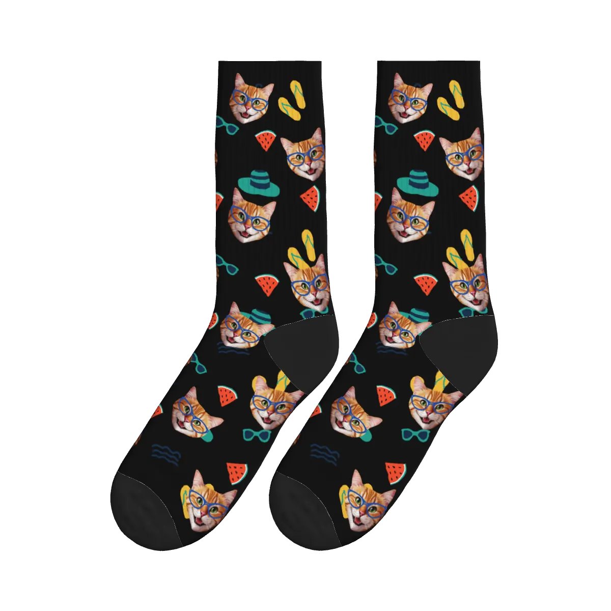 Cool Cat Summer Vibes Socks