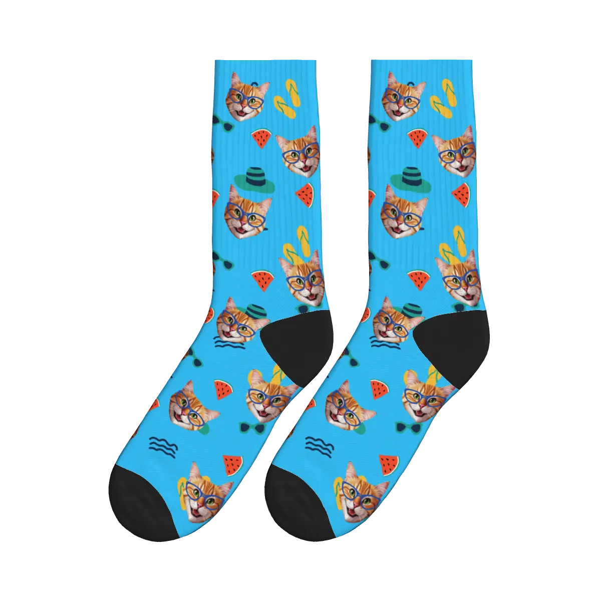 Cool Cat Summer Vibes Socks