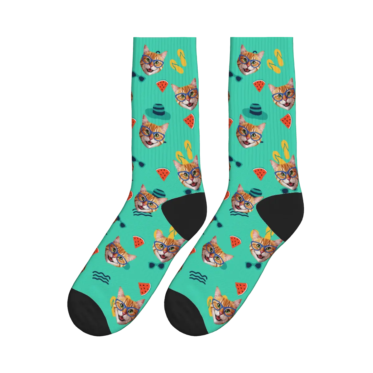 Cool Cat Summer Vibes Socks