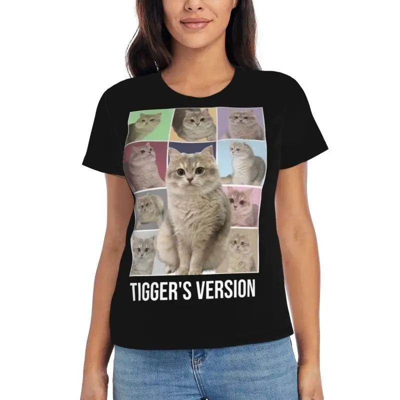 Custom Cat Shirt With Cat Photos And Name - Black / S