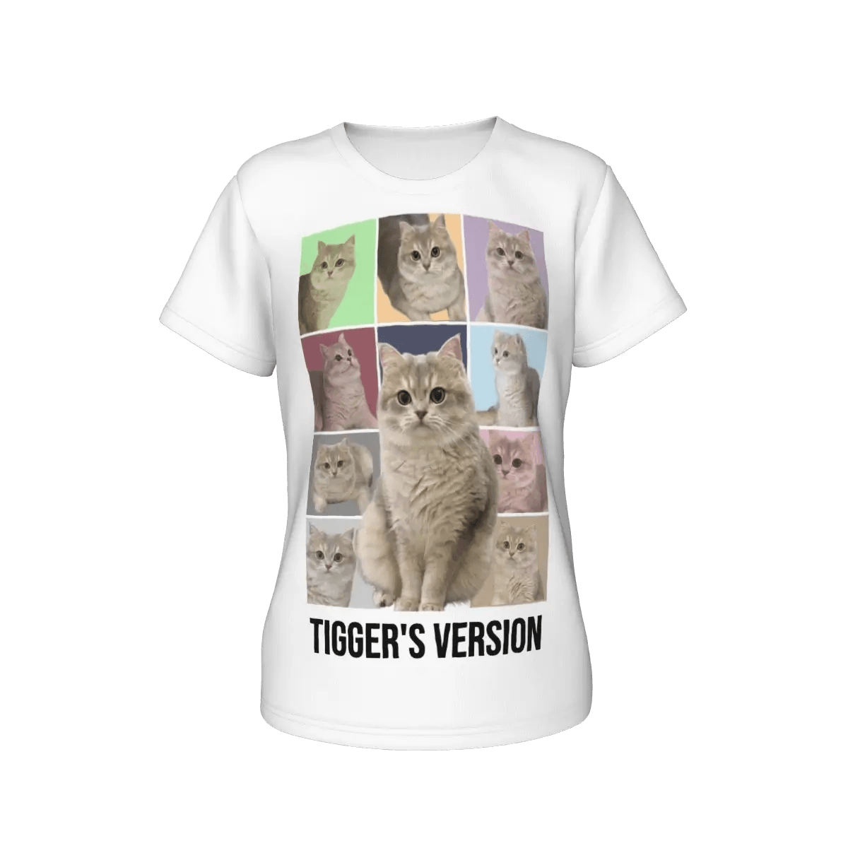 Custom Cat Shirt With Cat Photos And Name - White / S