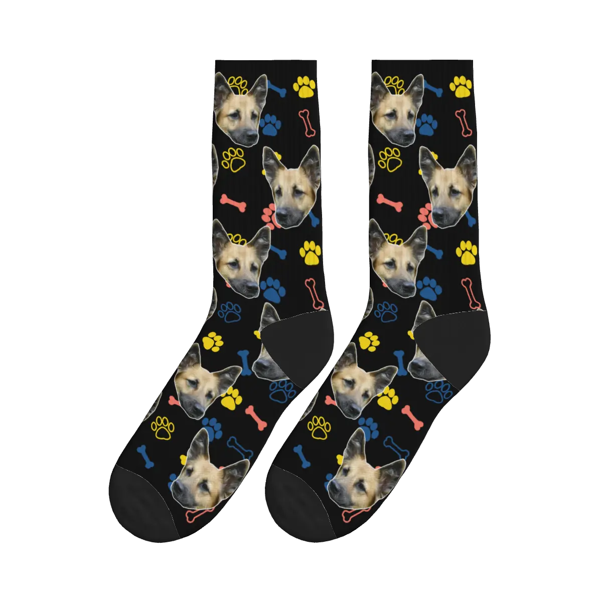 Dog Faces, Paws & Bones Socks 2