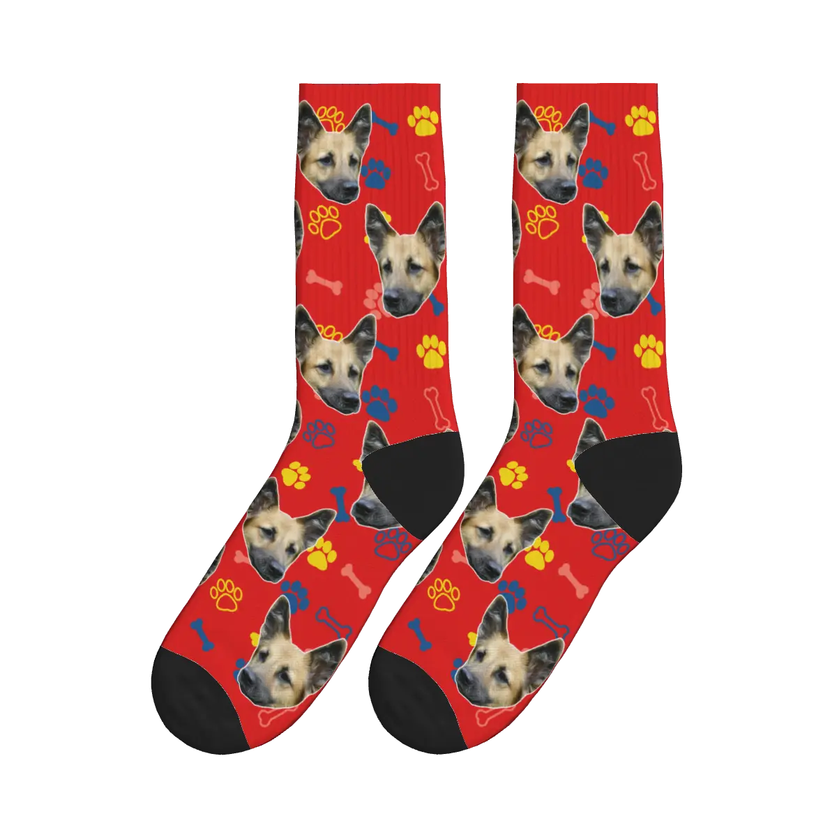 Dog Faces, Paws & Bones Socks 2