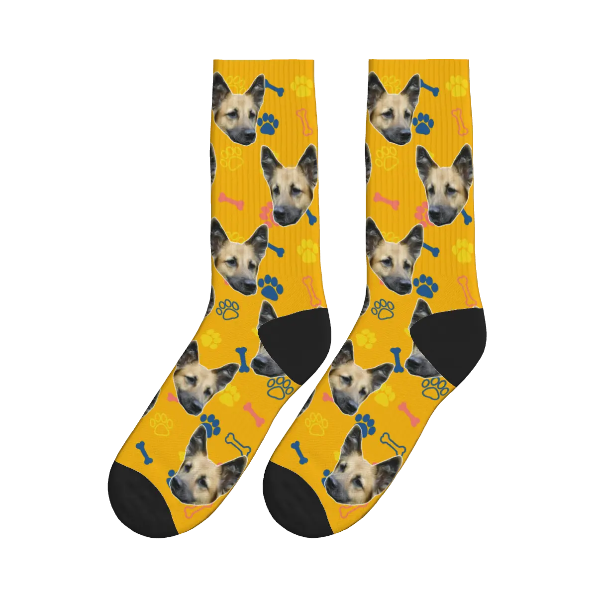 Dog Faces, Paws & Bones Socks 2