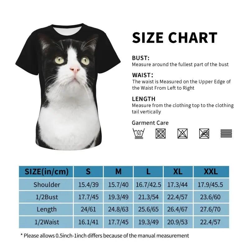 Full-Print Cat T-Shirt - Black / S