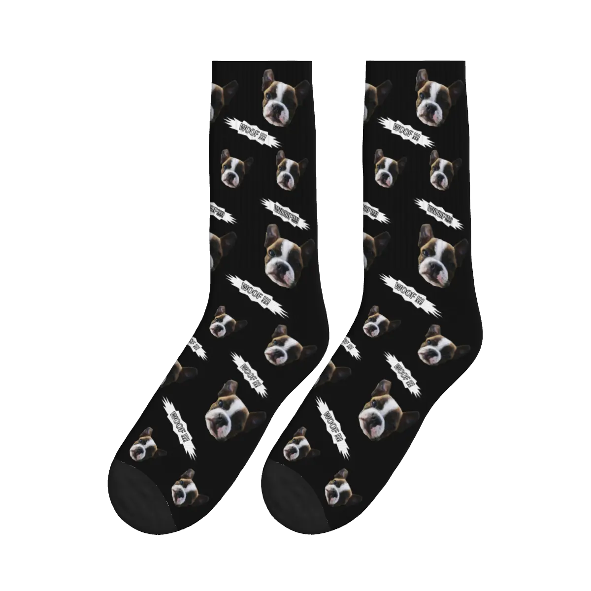 WOOF, Big and Small Dog Faces Socks