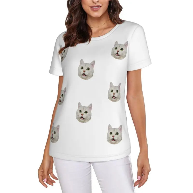 Your Cat Faces T-Shirt - Women