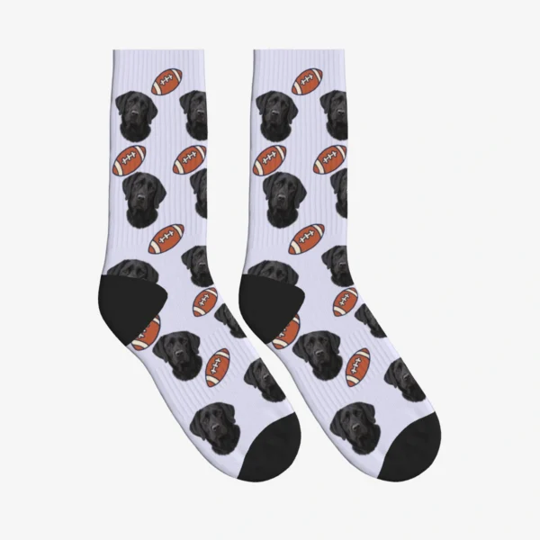 American Football Dog Face Socks