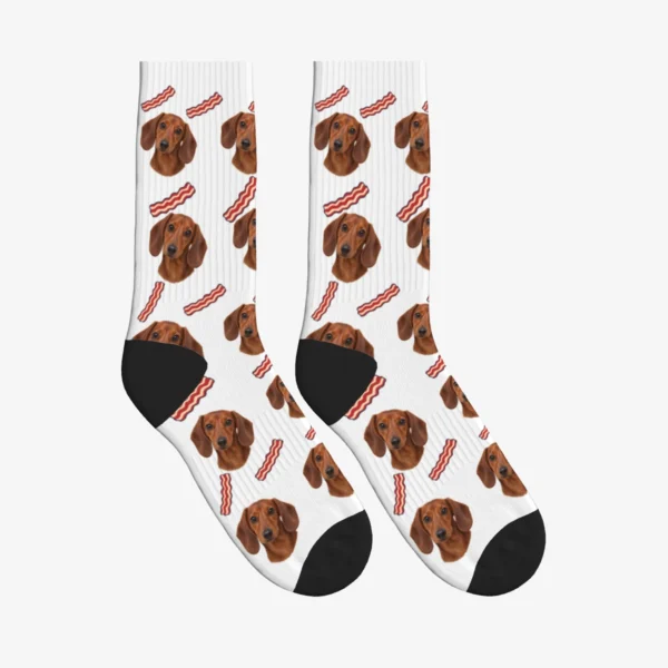 Bacon Dog Face Socks