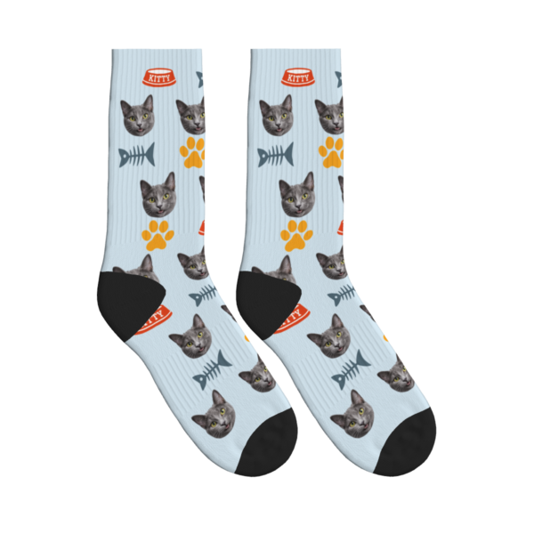 Cats, Fish Bones, Bowls & Paws Socks