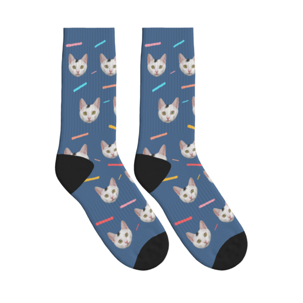 Colorful Stripes & Kitty Faces Socks