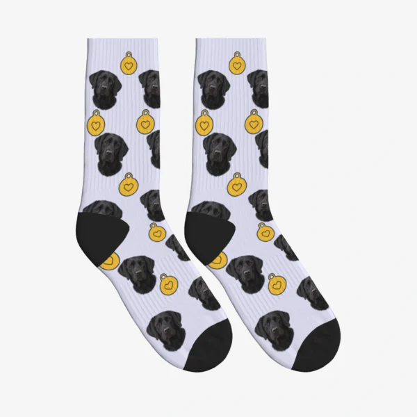 Dog Tags Dog Face Socks