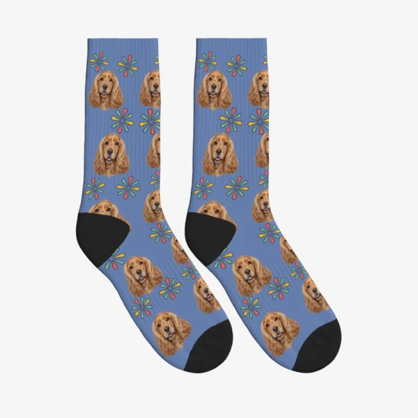 Fireworks Dog Face Socks