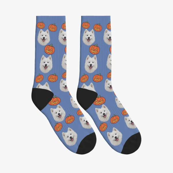 Jack O Lanterns Dog Face Socks