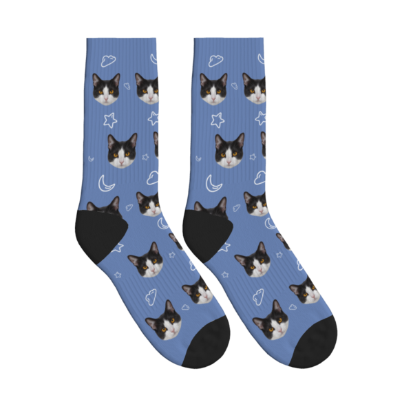 Cats, Stars, Moon & Clouds Socks
