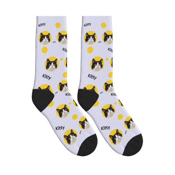 Cat Face & Name Socks