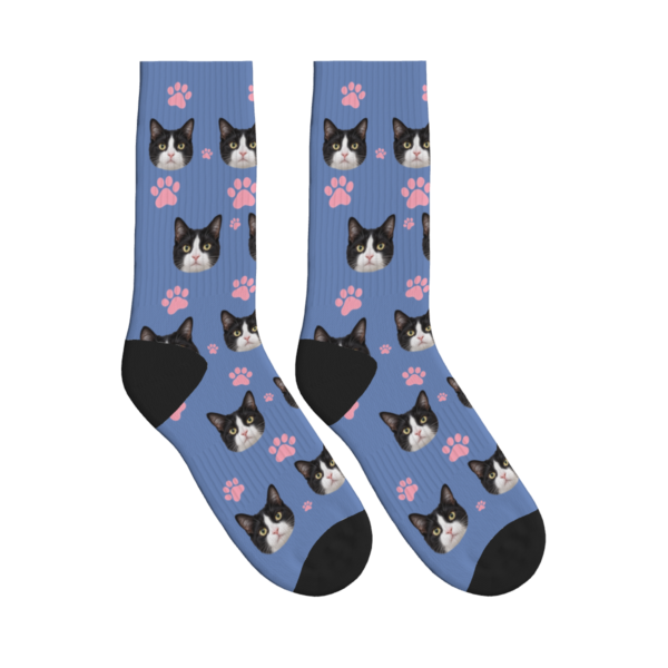 Pink Paw Cat Full Body Socks