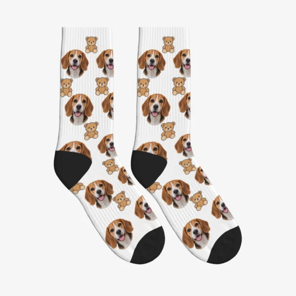 Teddy Bear Toys Dog Face Socks
