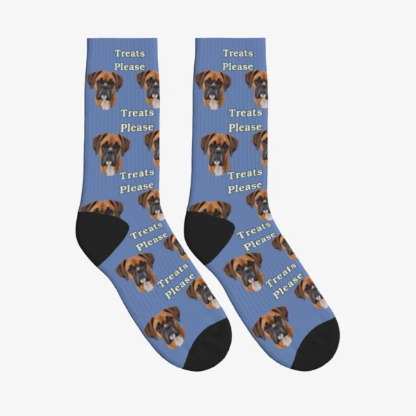 Treats Please Dog Face Socks