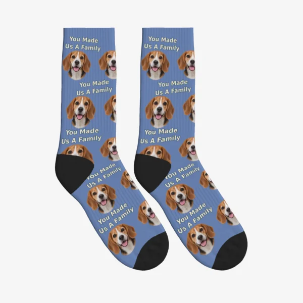 You Made Us A Family Dog Face Socks
